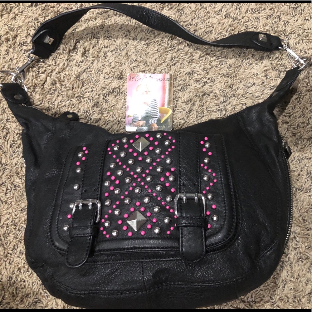 Betsy Johnson Studded Hobo Bag